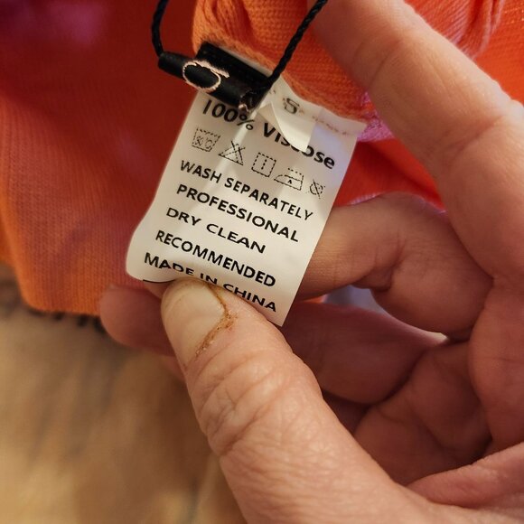 Micas Women's Small Color Block Backless Cami Knit Maxi Dress Pink Peach White - Picture 7 of 7